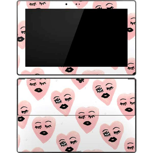 Bouffants and Broken Hearts Winking Hearts Surface Pro Tablet Skin